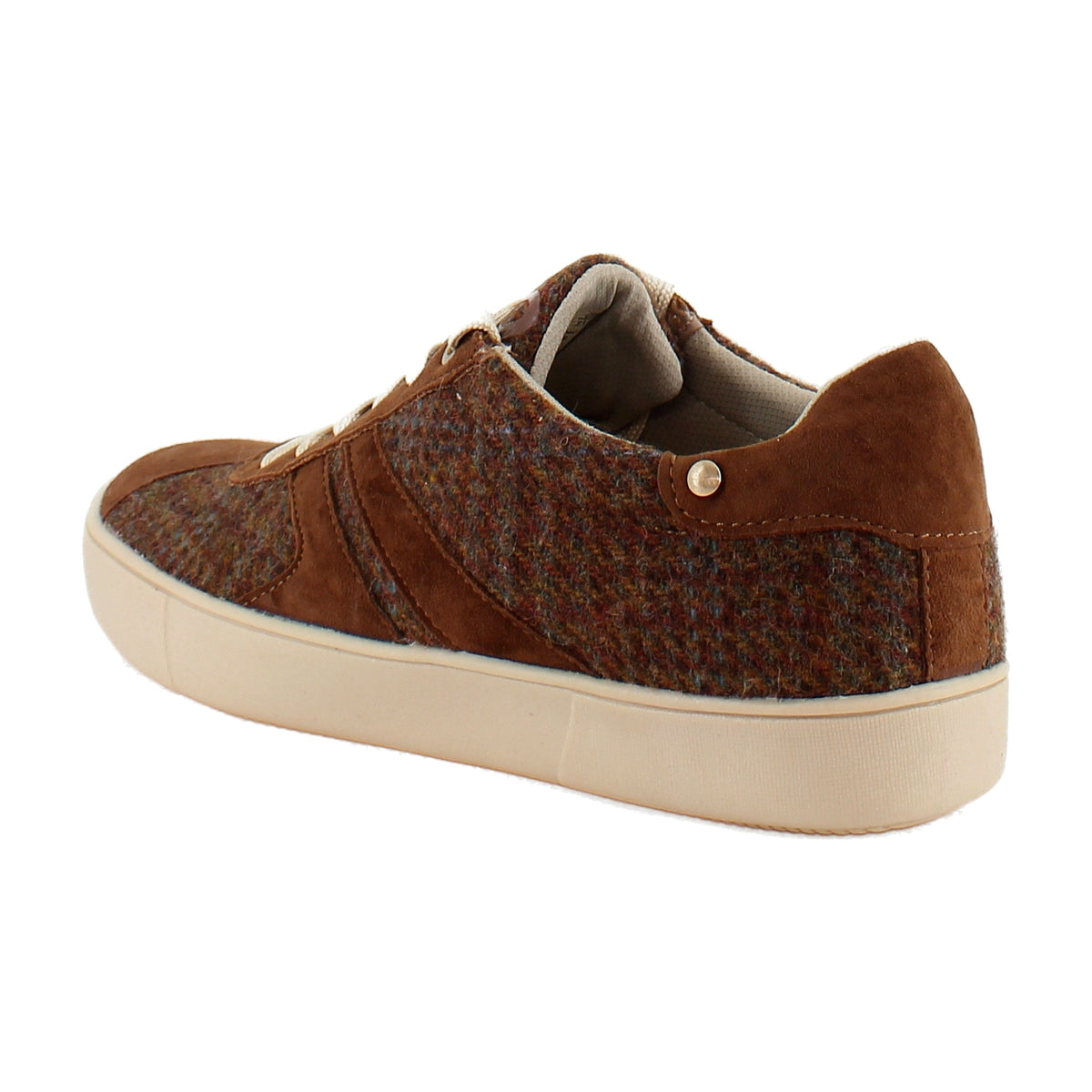 Brown Plaid Suede