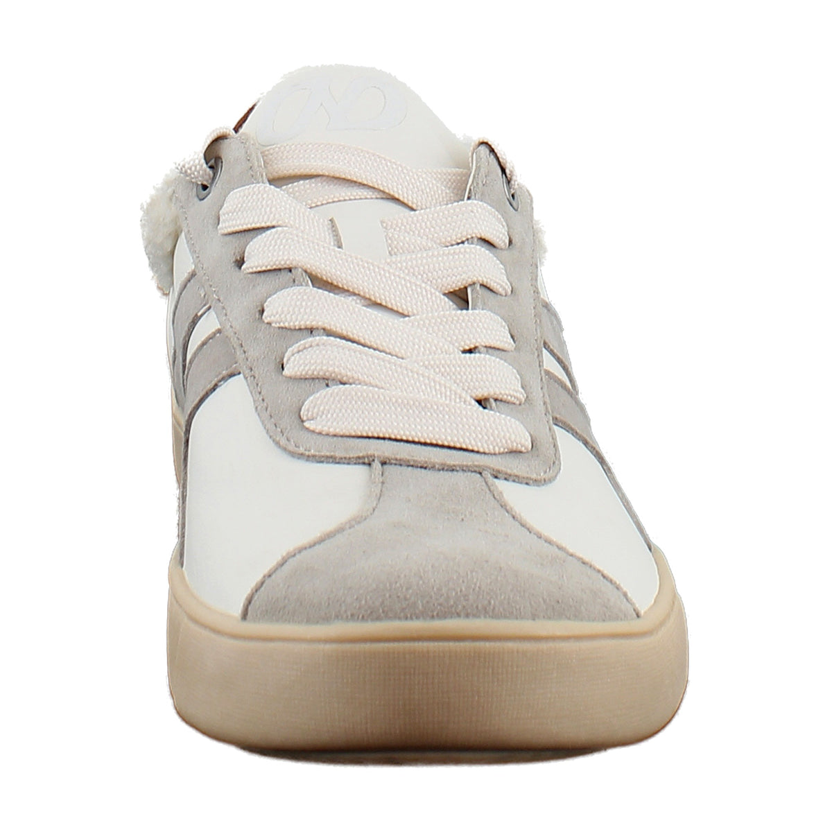 White Leather/Soft Mink Suede