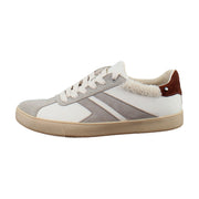 White Leather/Soft Mink Suede