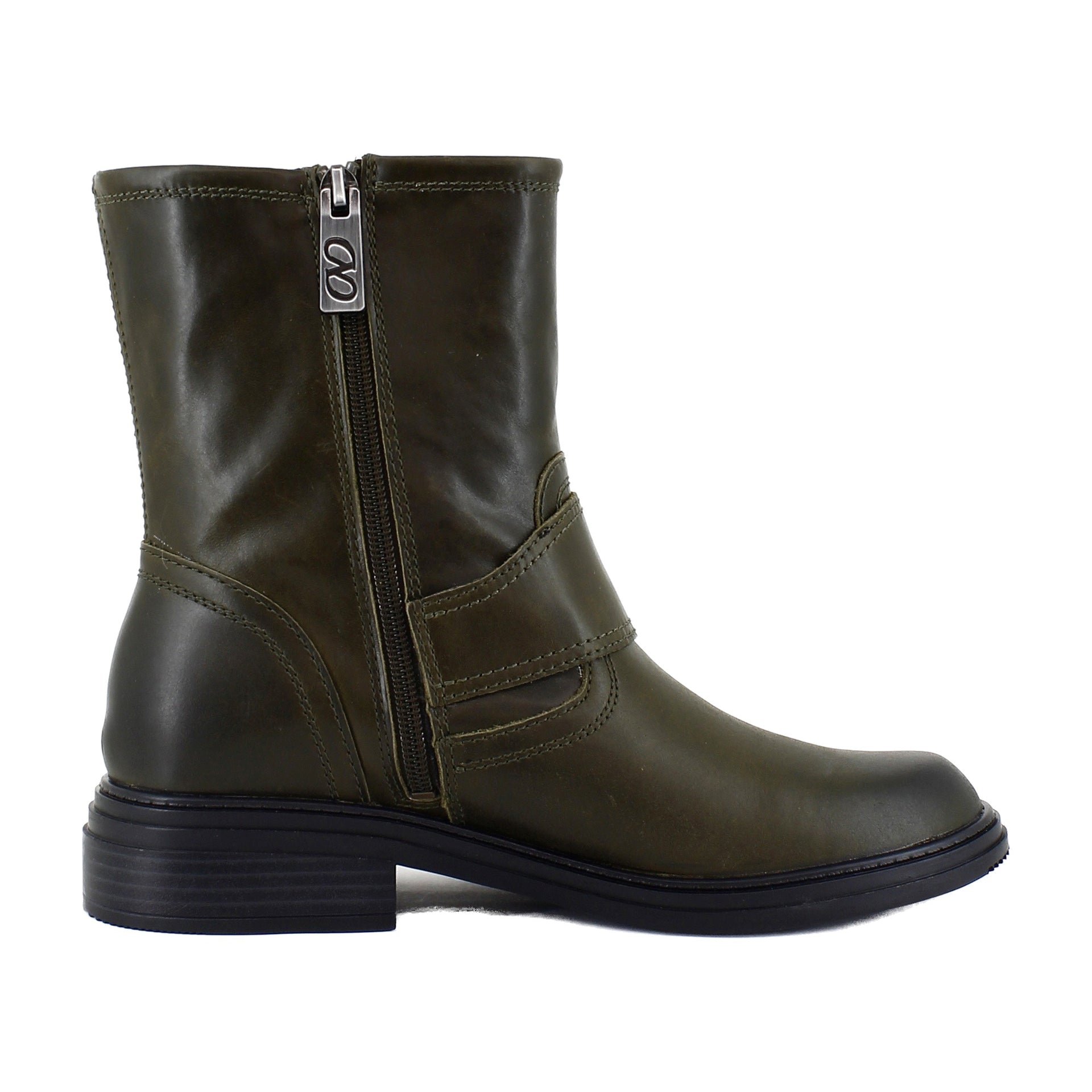 Dark Olive Green Leather