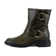 Dark Olive Green Leather