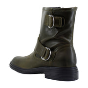 Dark Olive Green Leather