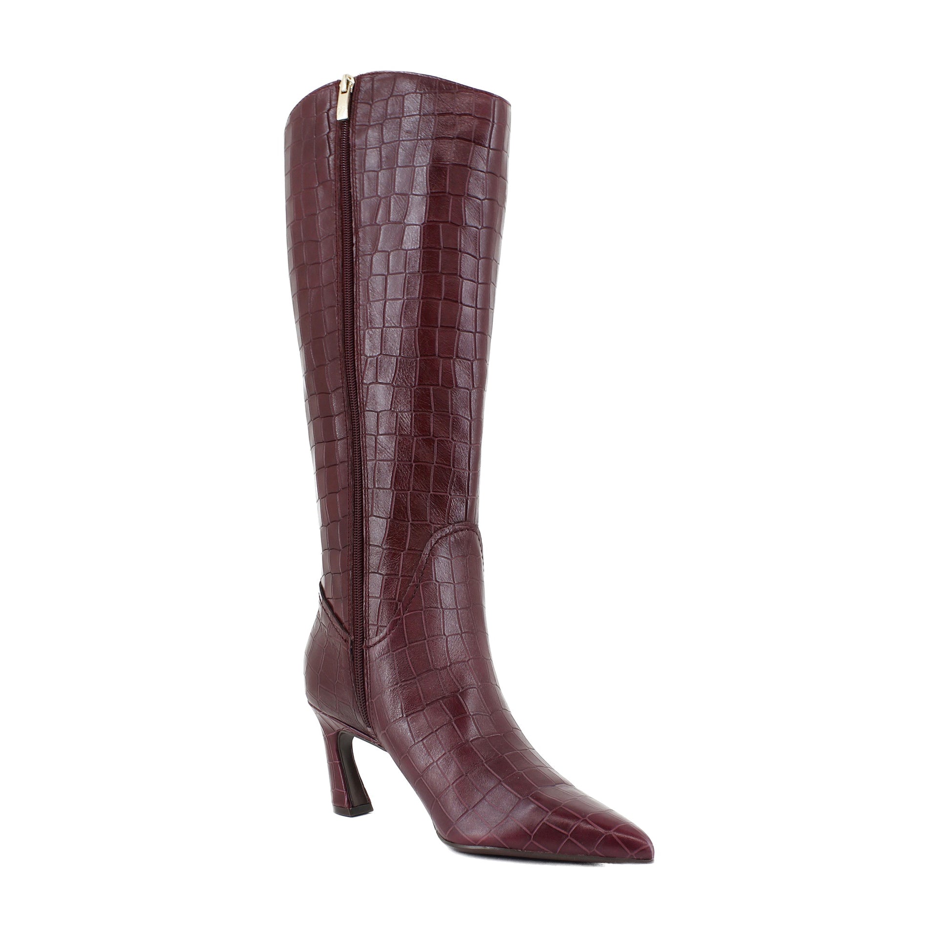 Cranberry Red Croco Leather