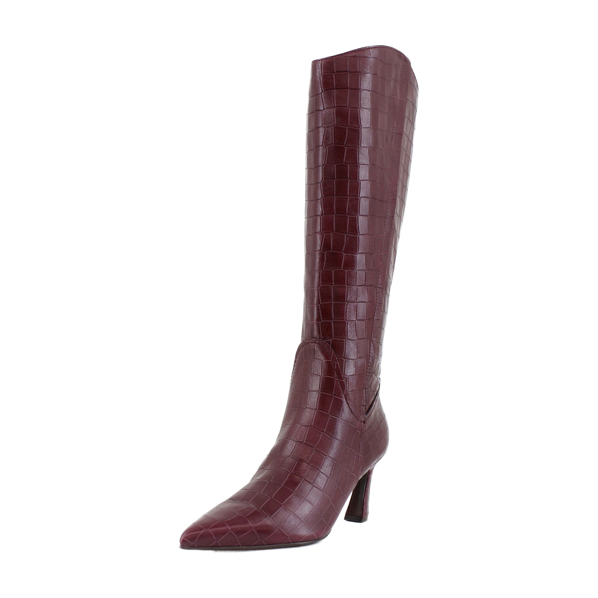 Cranberry Red Croco Leather