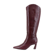Cranberry Red Croco Leather