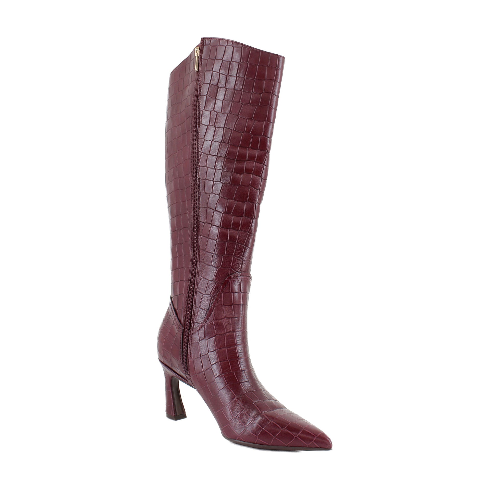 Cranberry Red Croco Leather