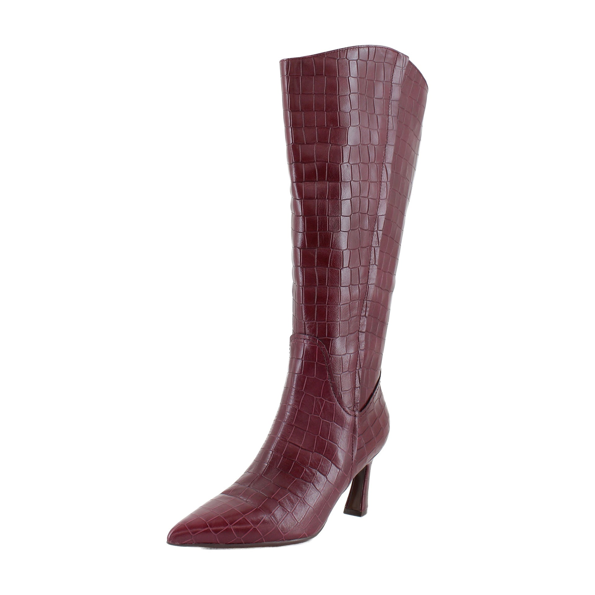 Cranberry Red Croco Leather