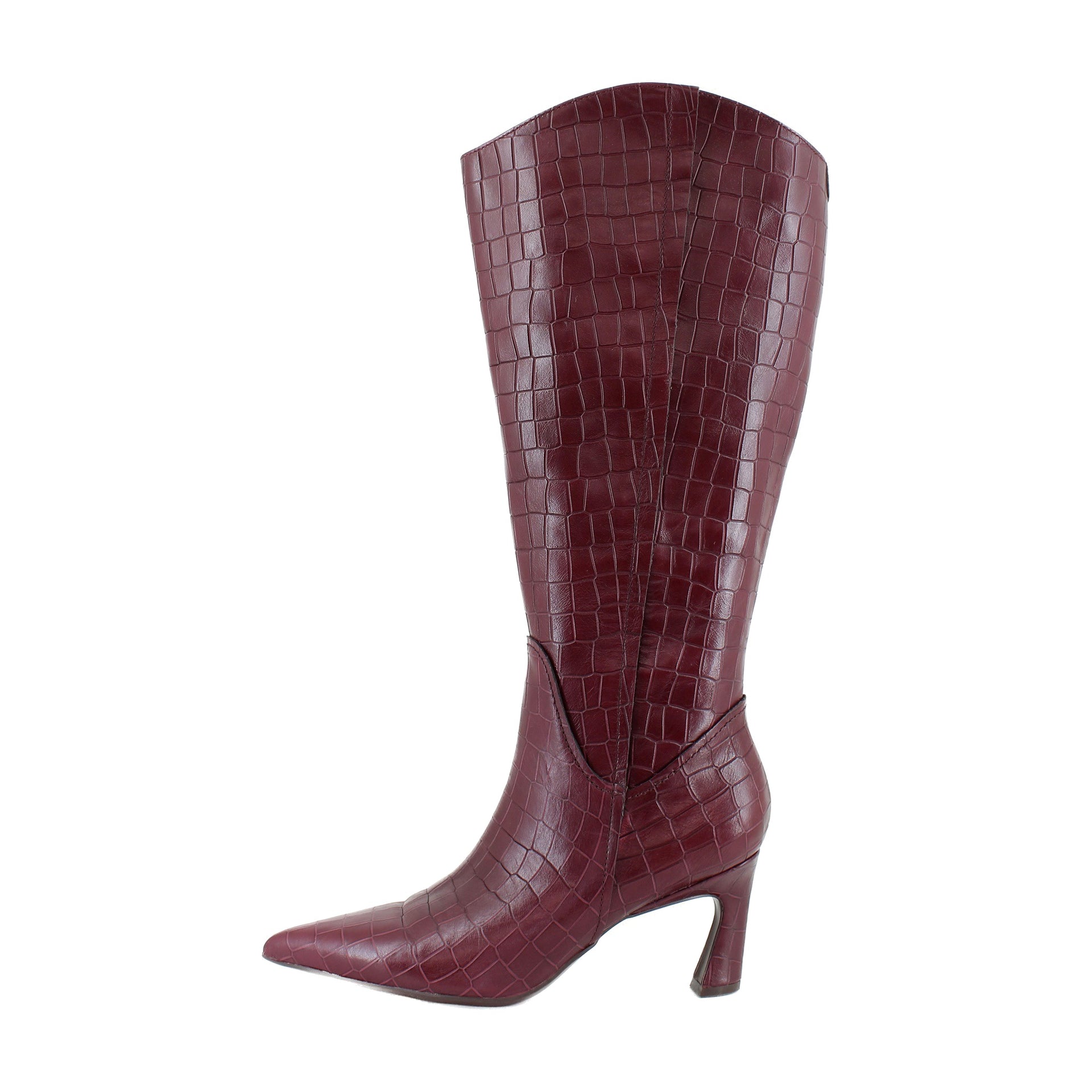Cranberry Red Croco Leather
