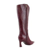 Cranberry Red Croco Leather