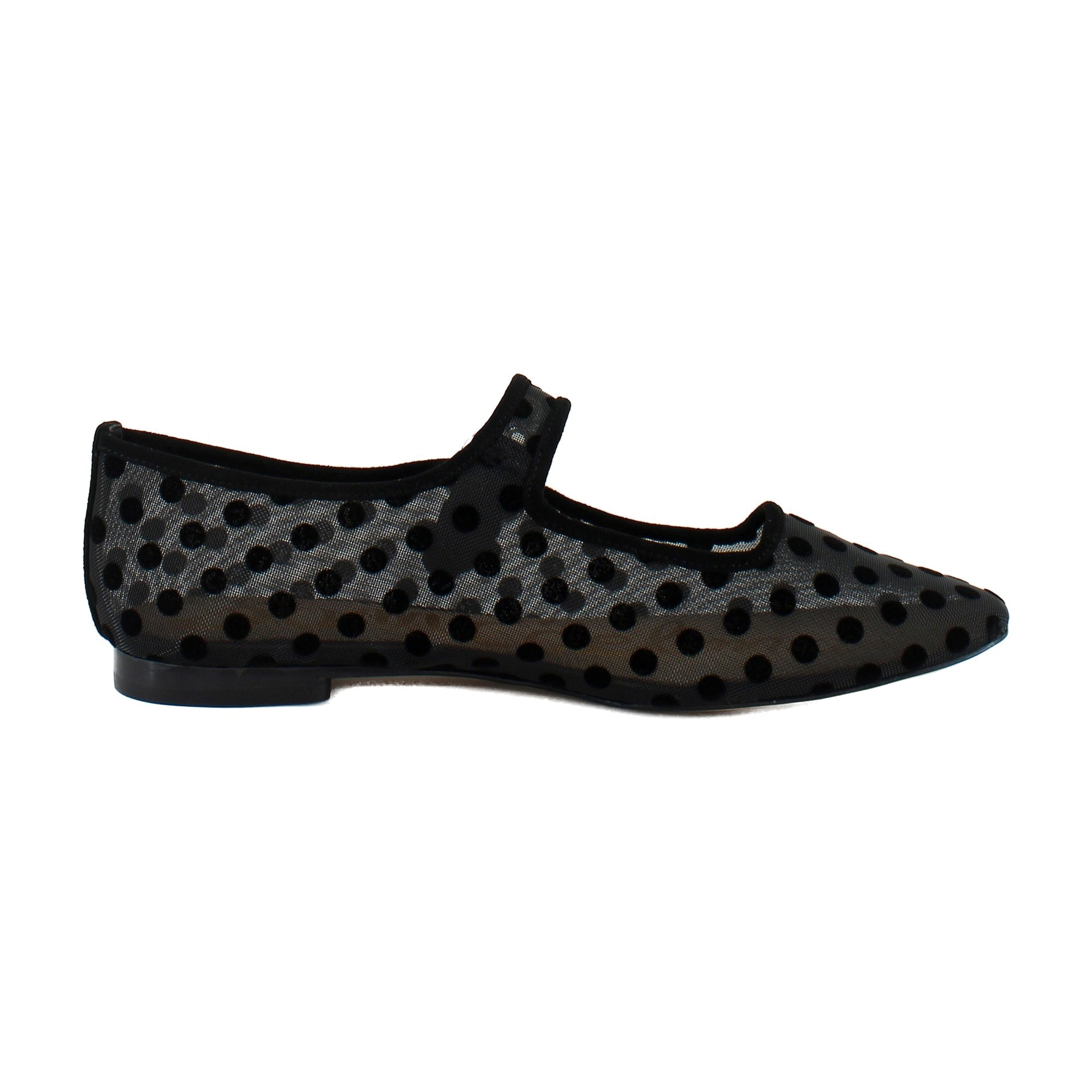 Black Polka Dot Mesh