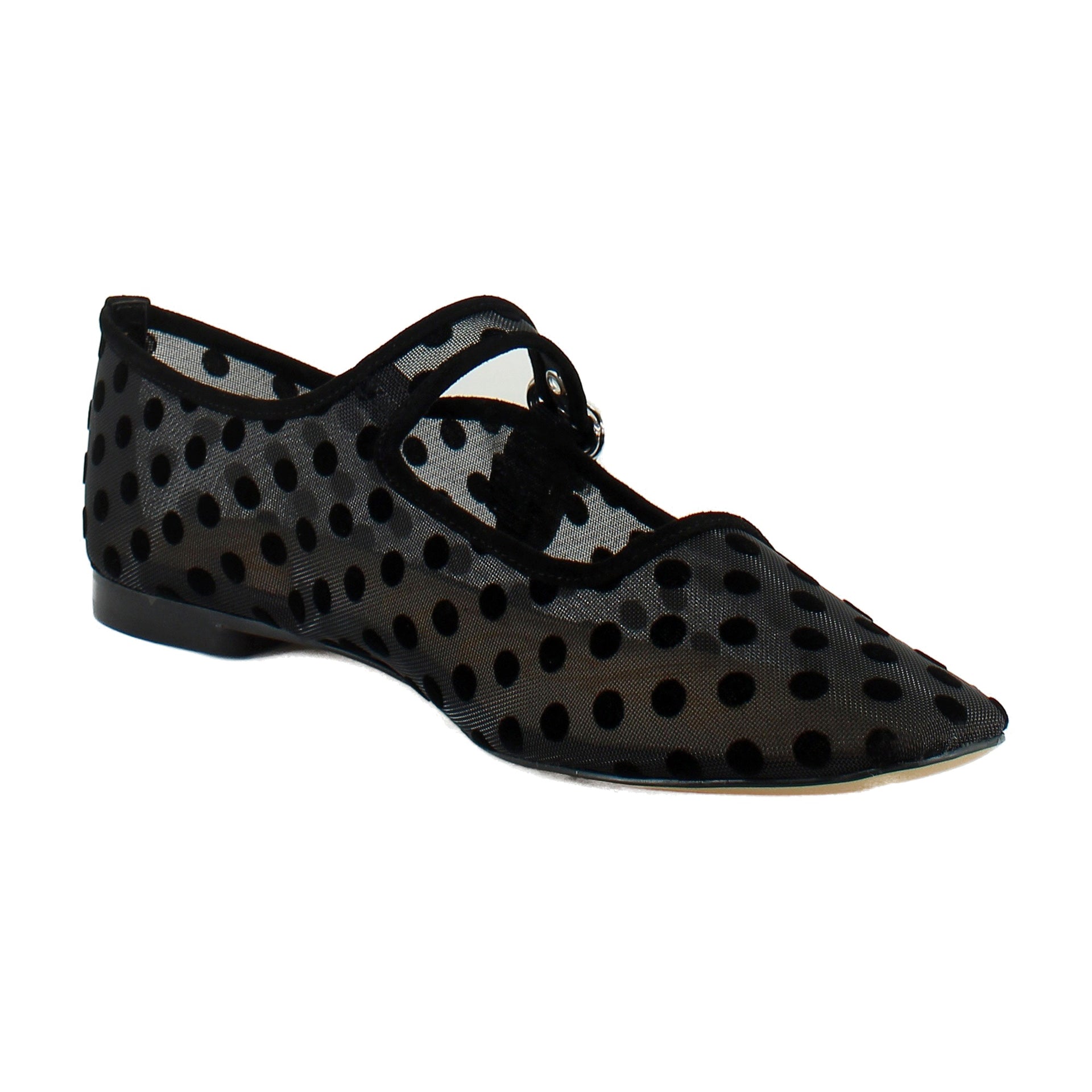Black Polka Dot Mesh