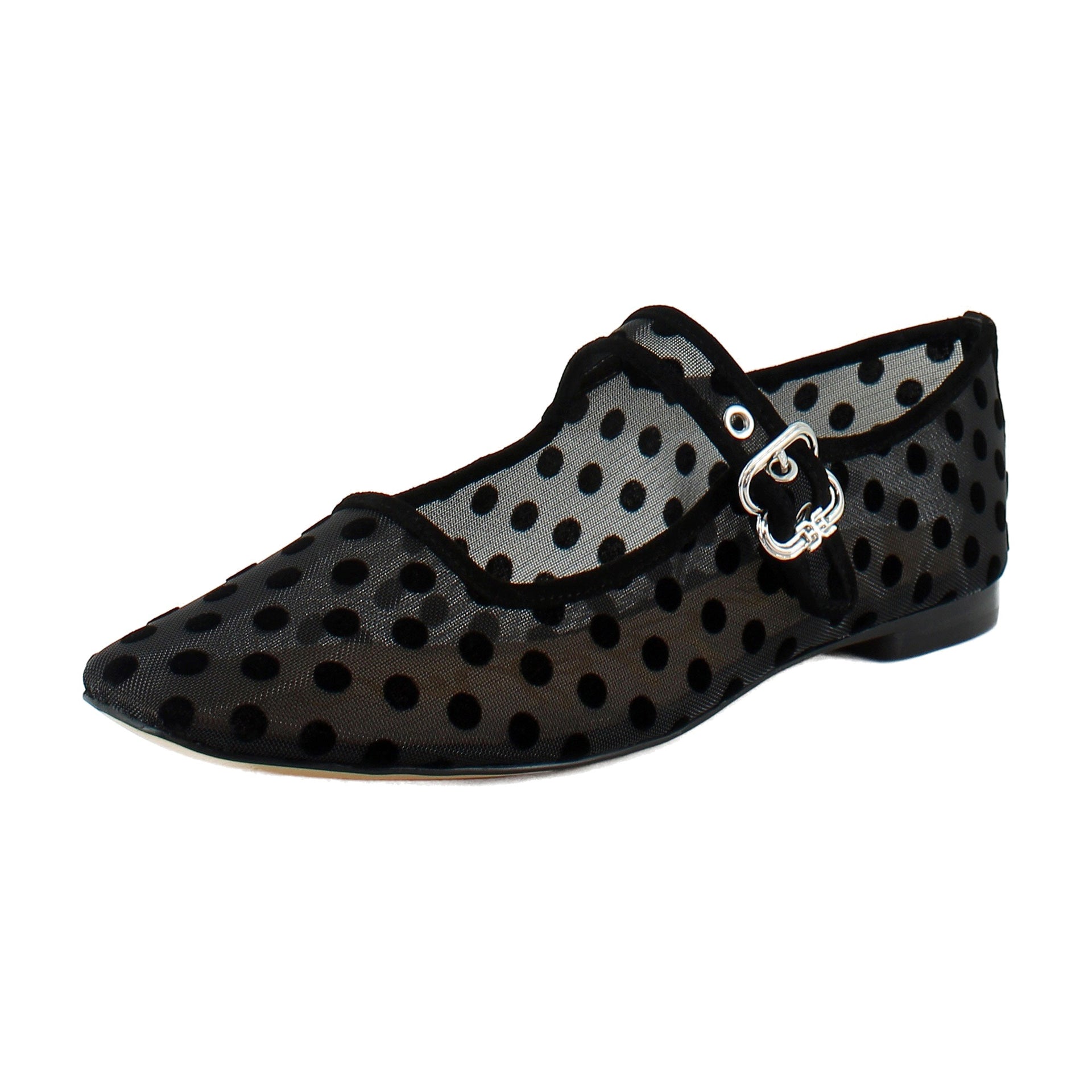 Black Polka Dot Mesh