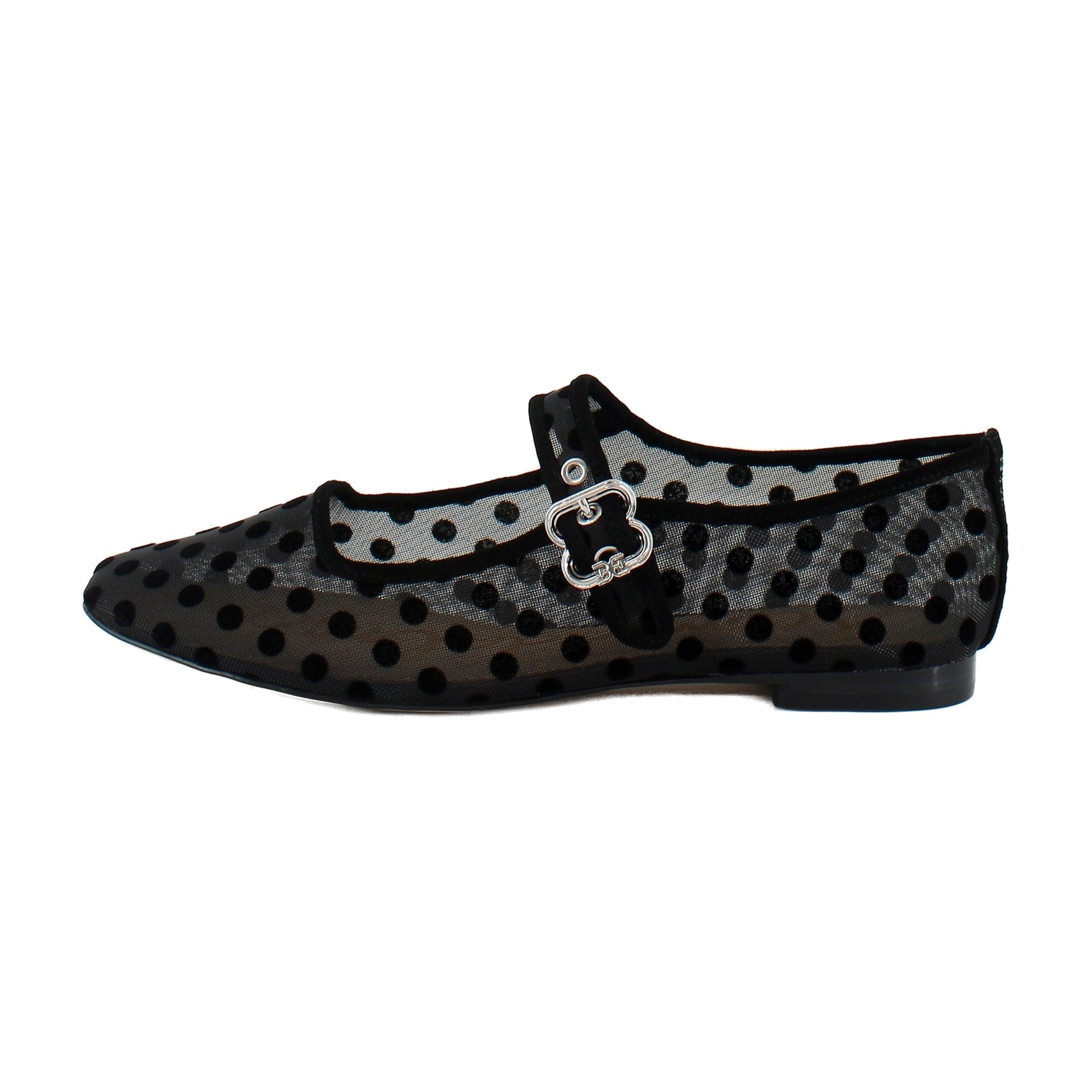 Black Polka Dot Mesh