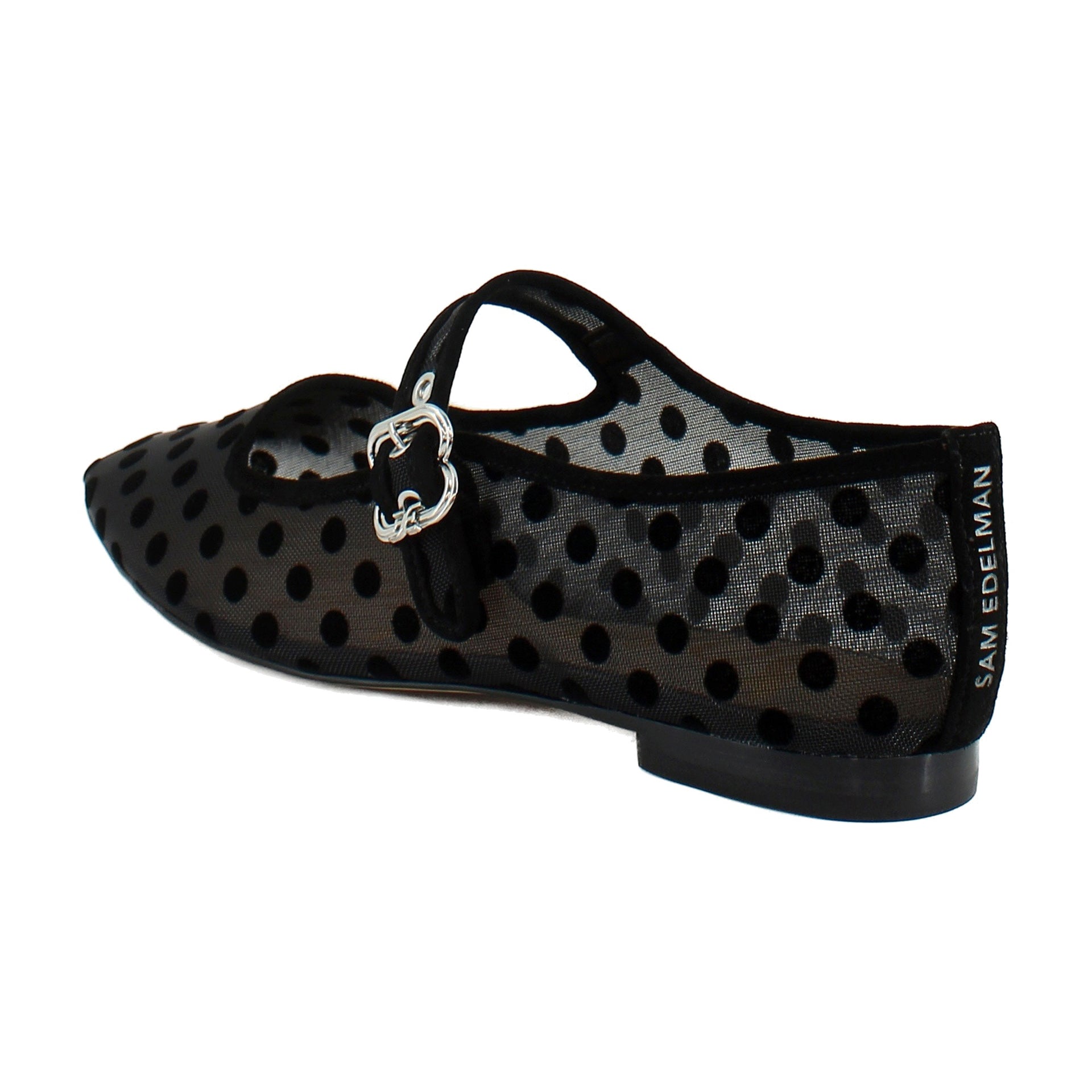 Black Polka Dot Mesh