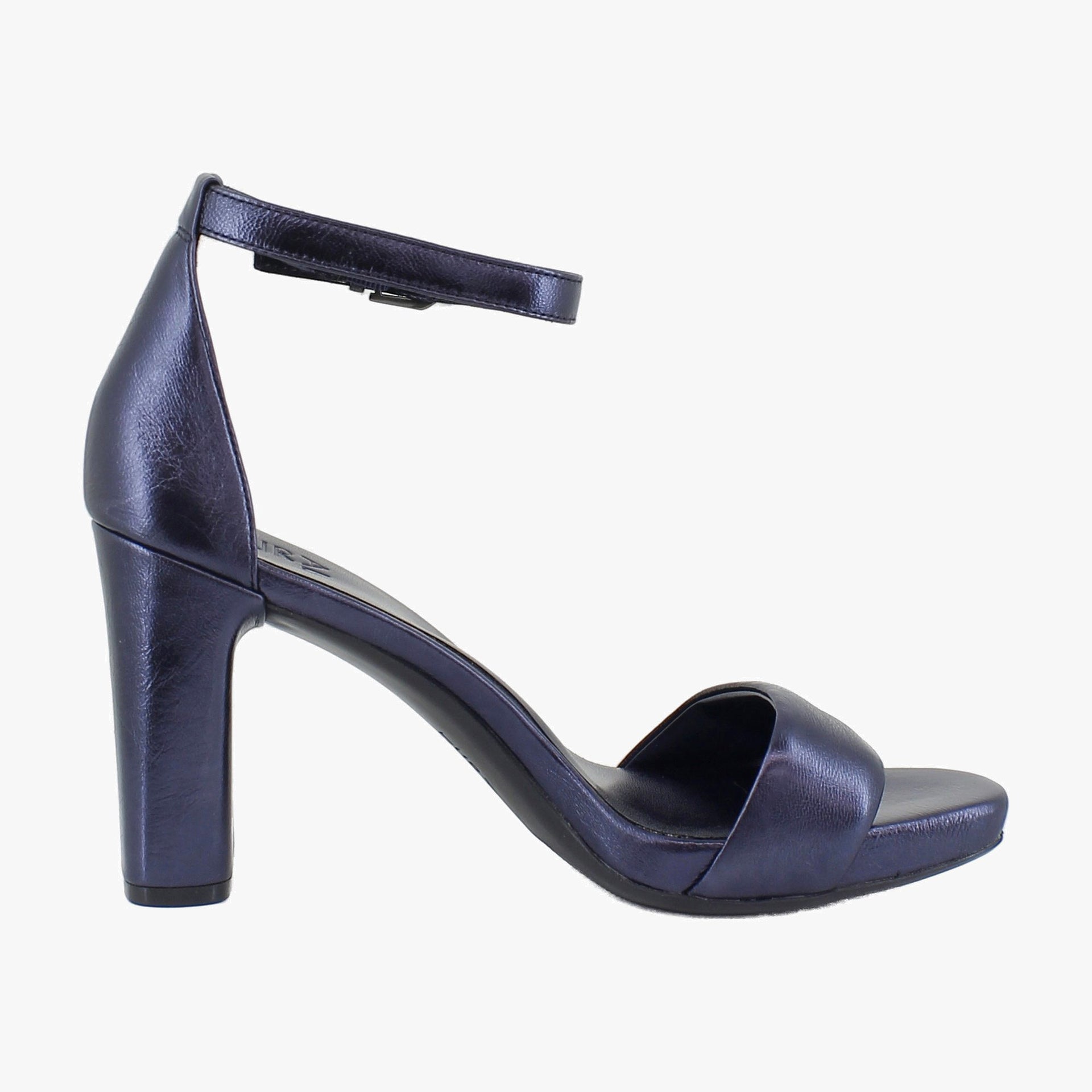Navy Metallic Leather