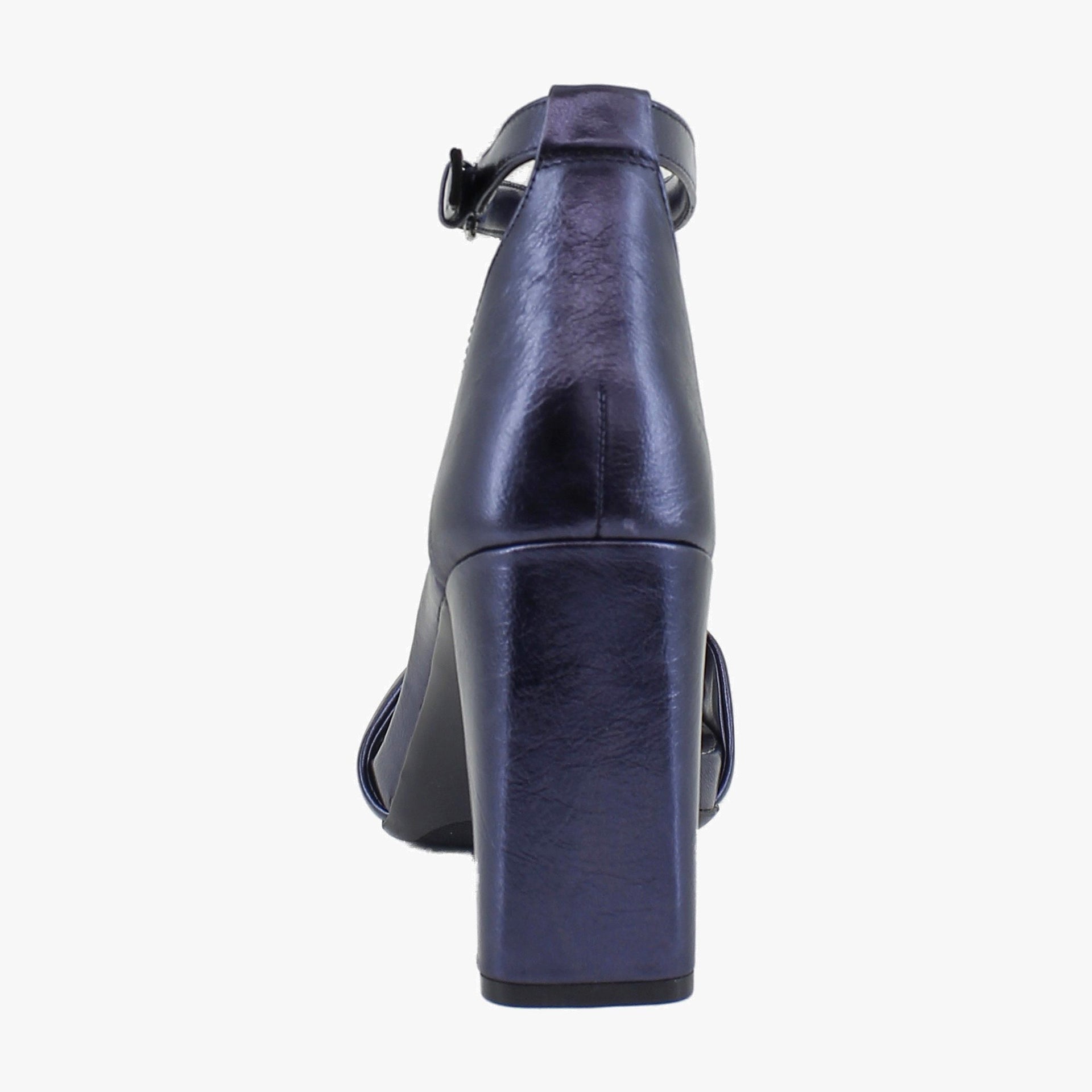 Navy Metallic Leather