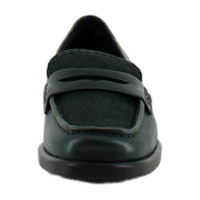 Dark Green Leather Calf Hair