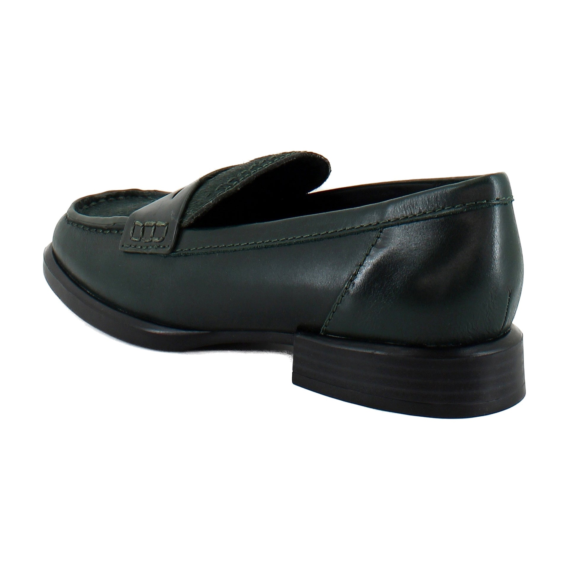 Dark Green Leather Calf Hair