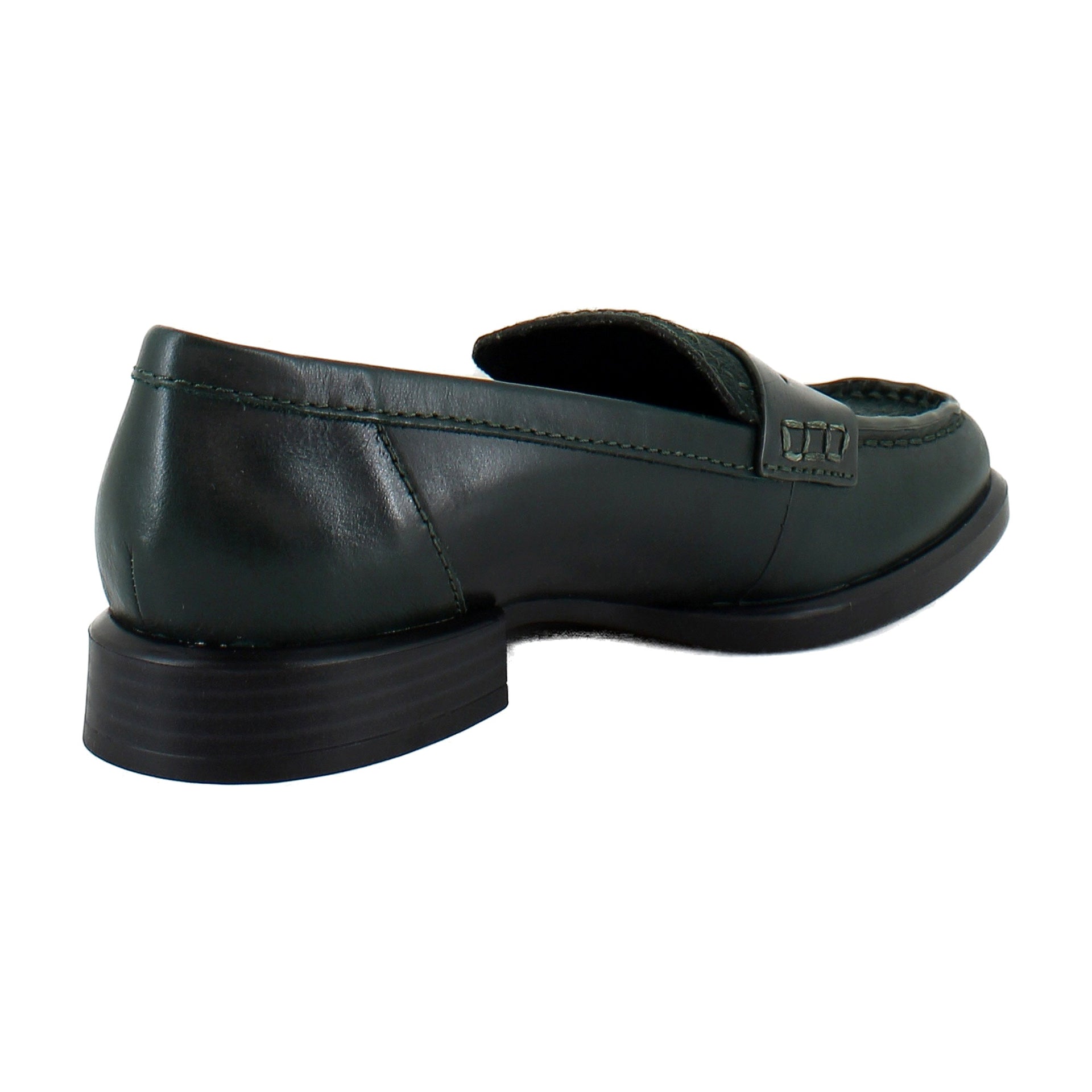 Dark Green Leather Calf Hair