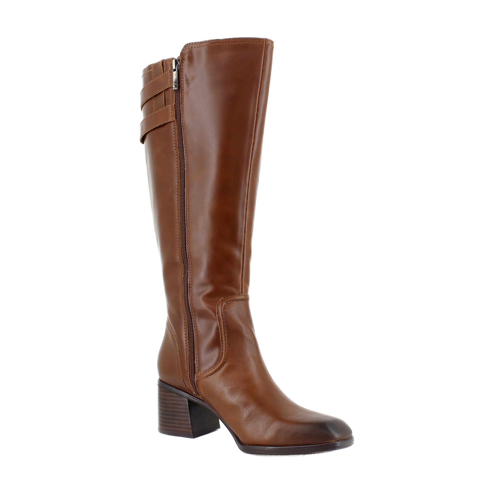 Rich Cognac Brown Leather
