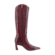 Cranberry Red Croco Leather