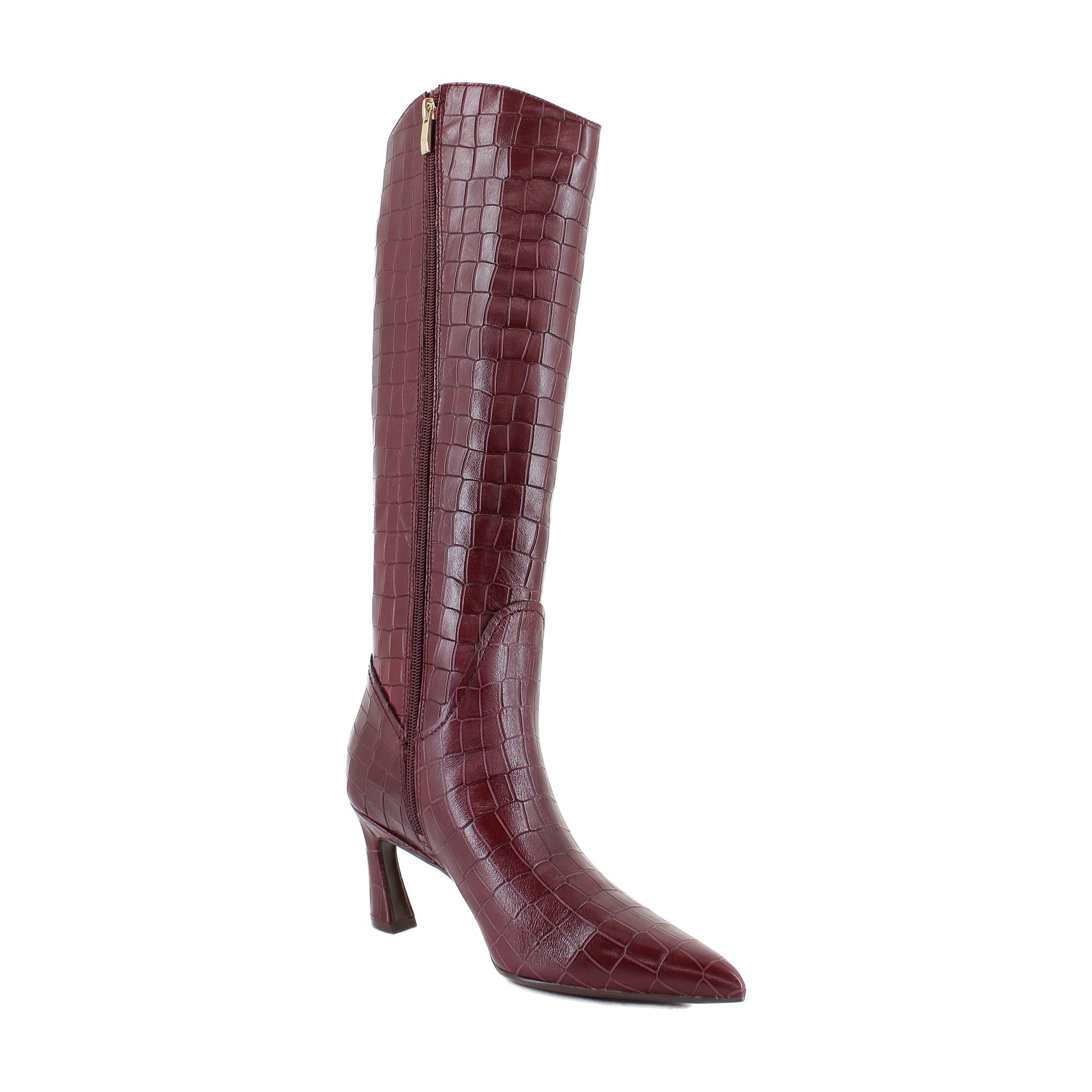Cranberry Red Croco Leather