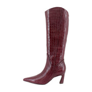 Cranberry Red Croco Leather