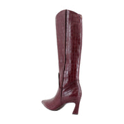 Cranberry Red Croco Leather
