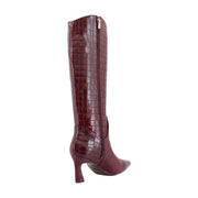Cranberry Red Croco Leather