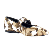Cow Print Brown Calf Hair