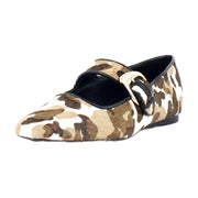 Cow Print Brown Calf Hair