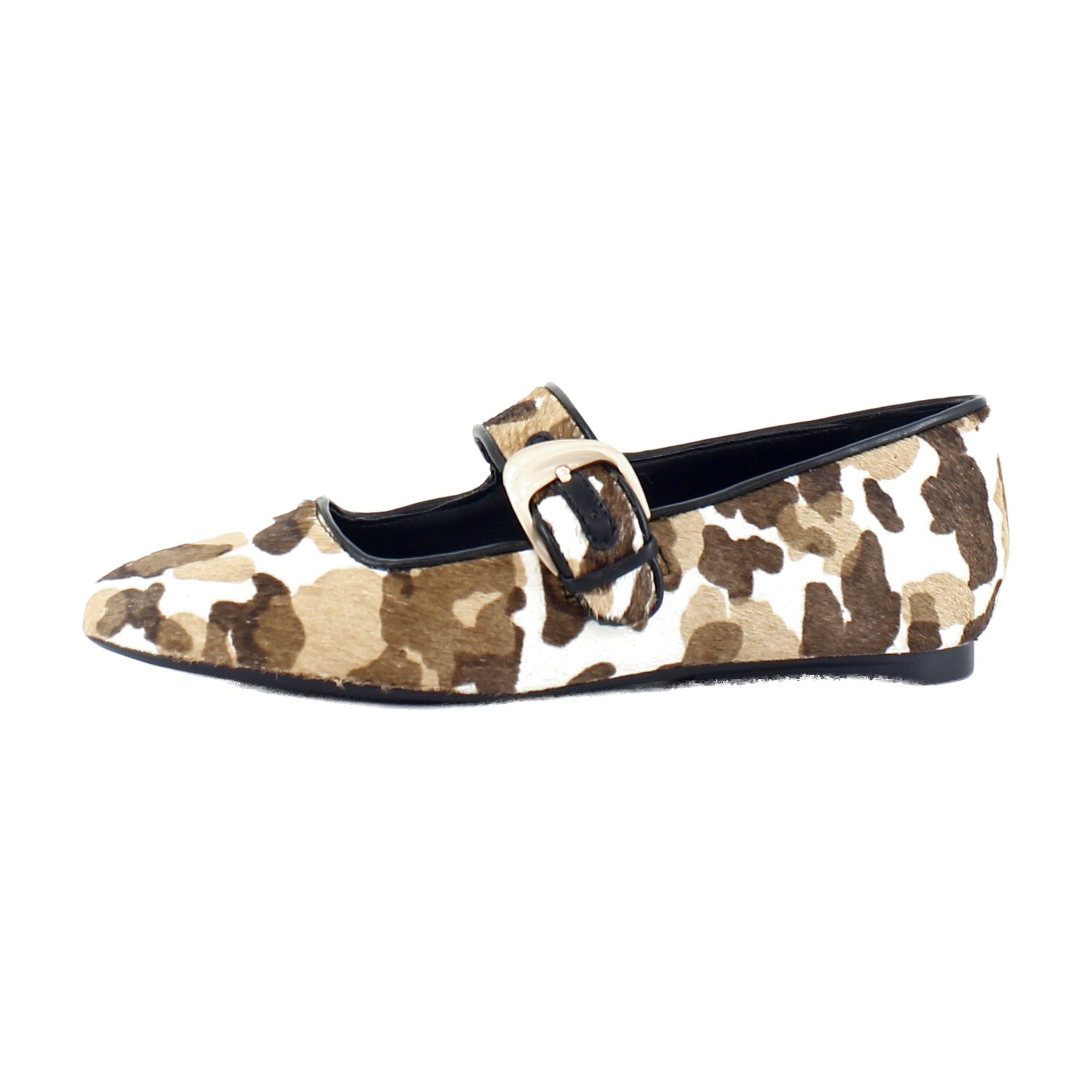 Cow Print Brown Calf Hair