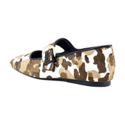 Cow Print Brown Calf Hair
