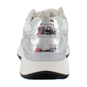 White Mesh/Silver Leather