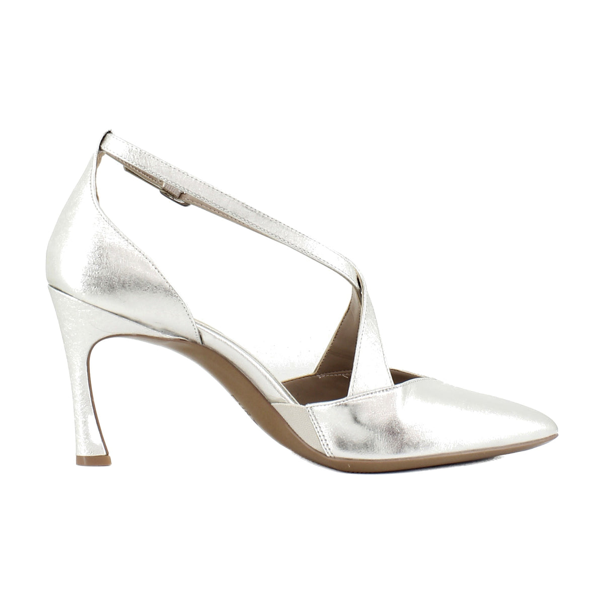 Silver Metallic Leather