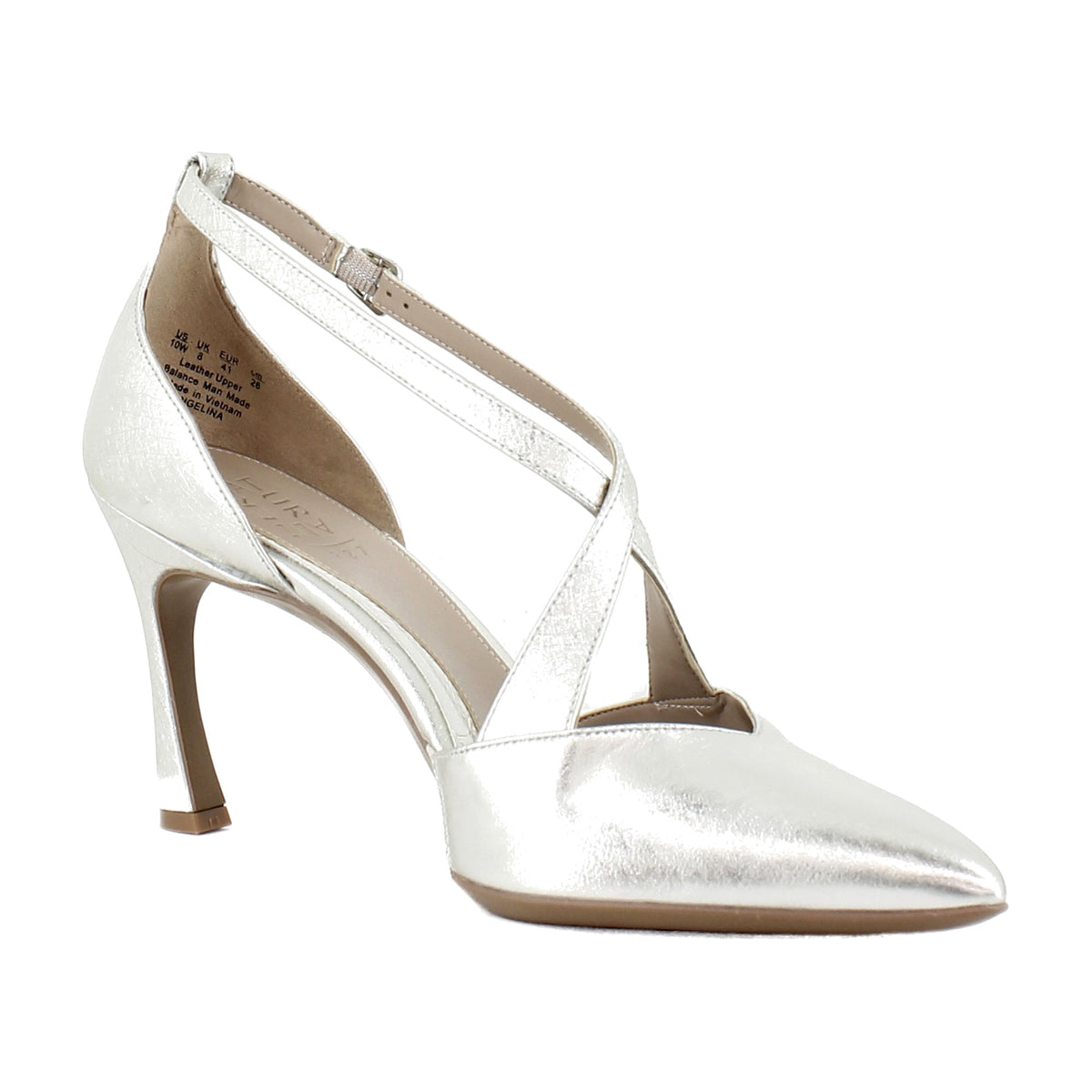 Silver Metallic Leather
