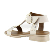 Ivory Beige Leather