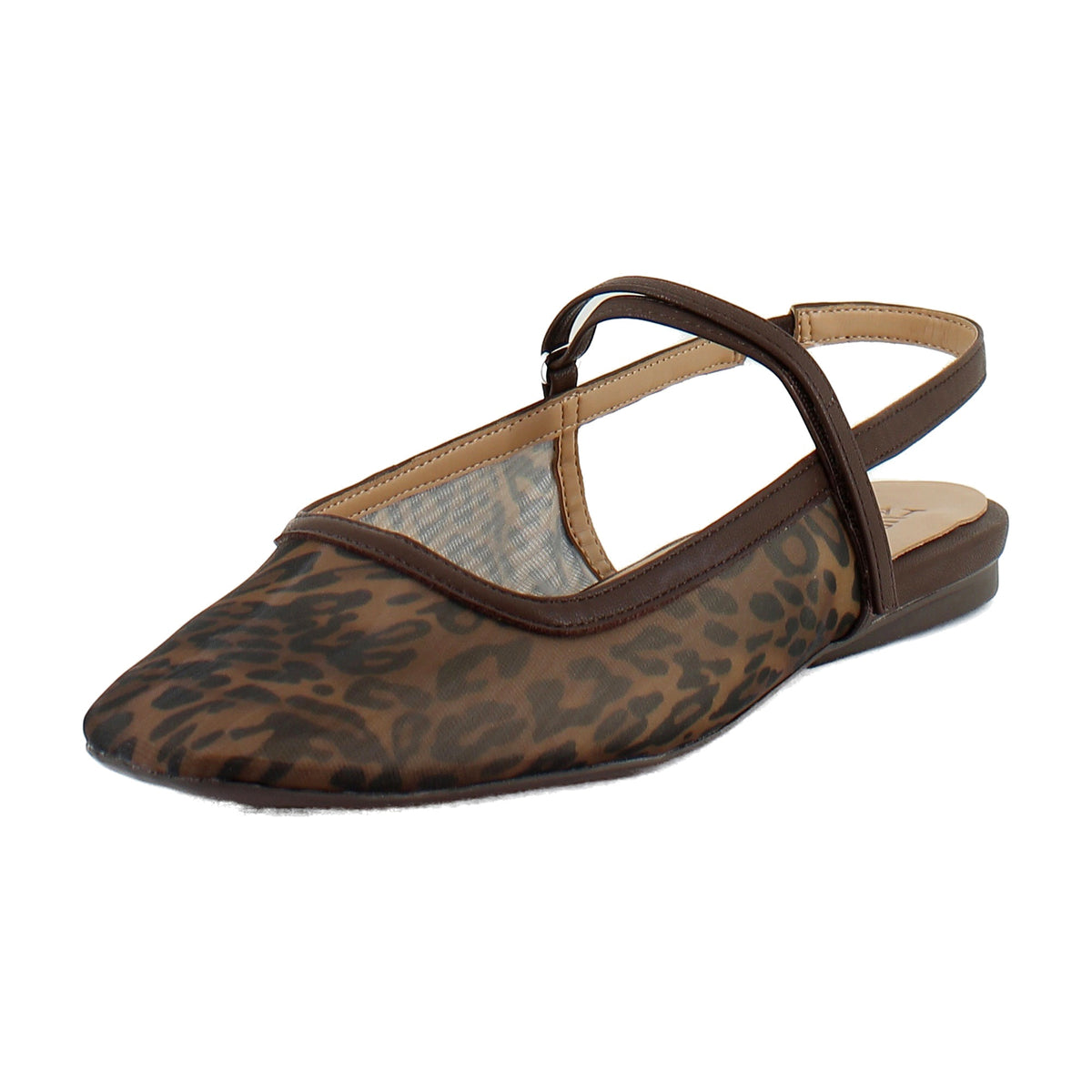 Brown Leopard Print Mesh