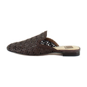 Chocolate Cross Hatch Raffia