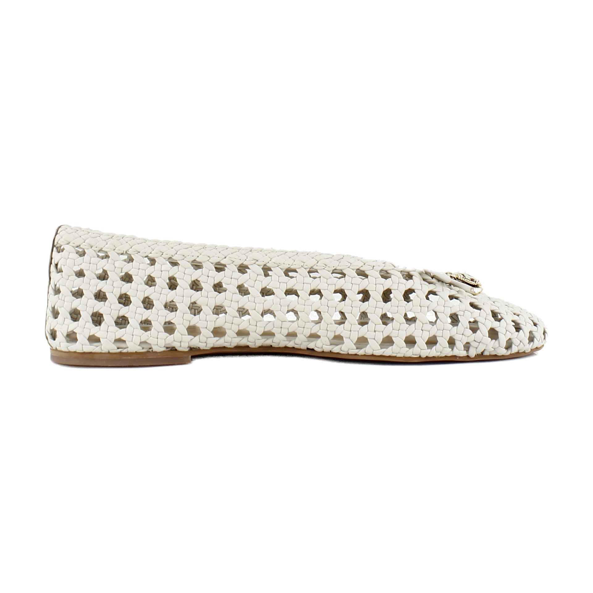 Ivory Woven Leather