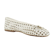 Ivory Woven Leather