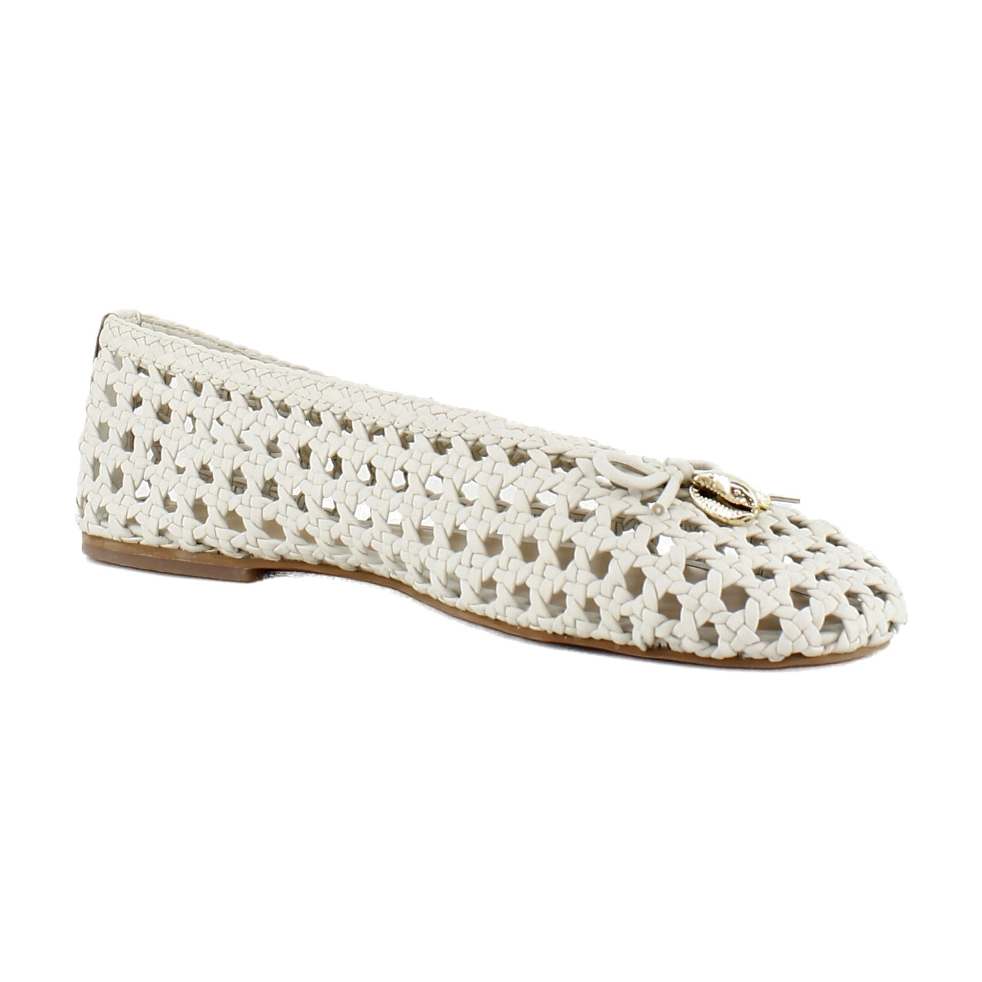 Ivory Woven Leather