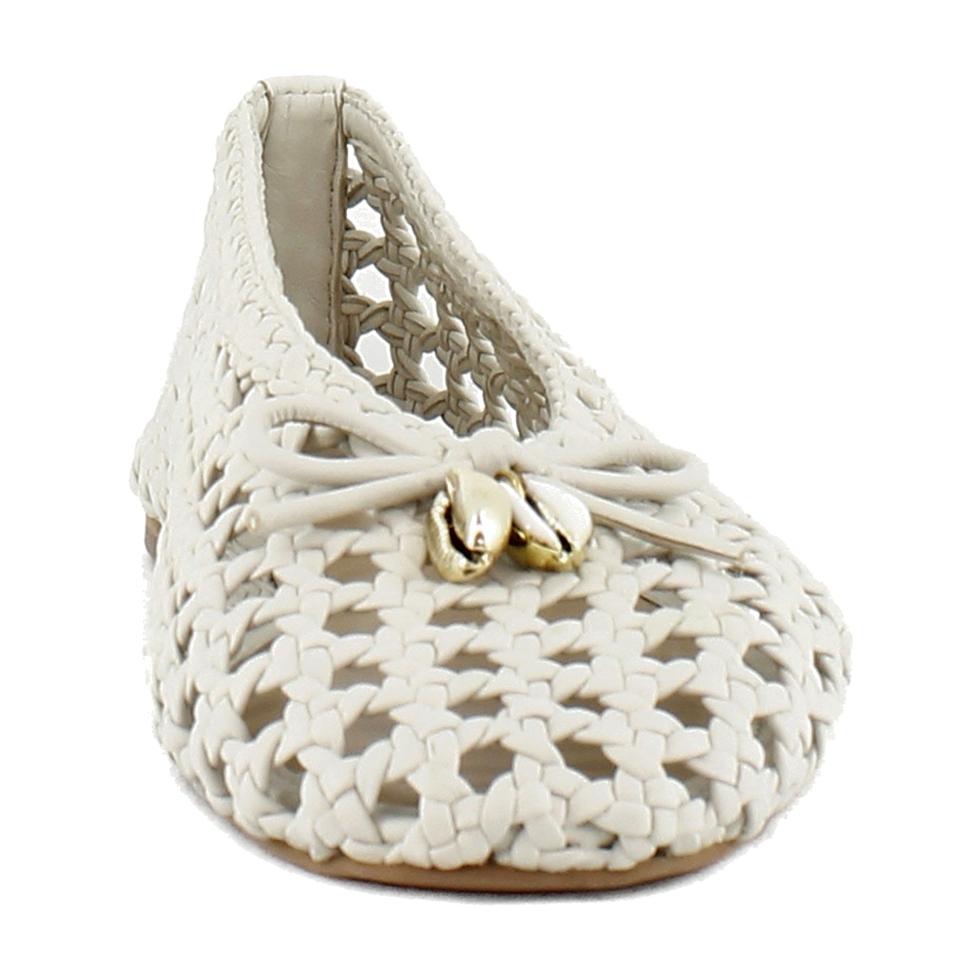 Ivory Woven Leather