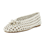 Ivory Woven Leather