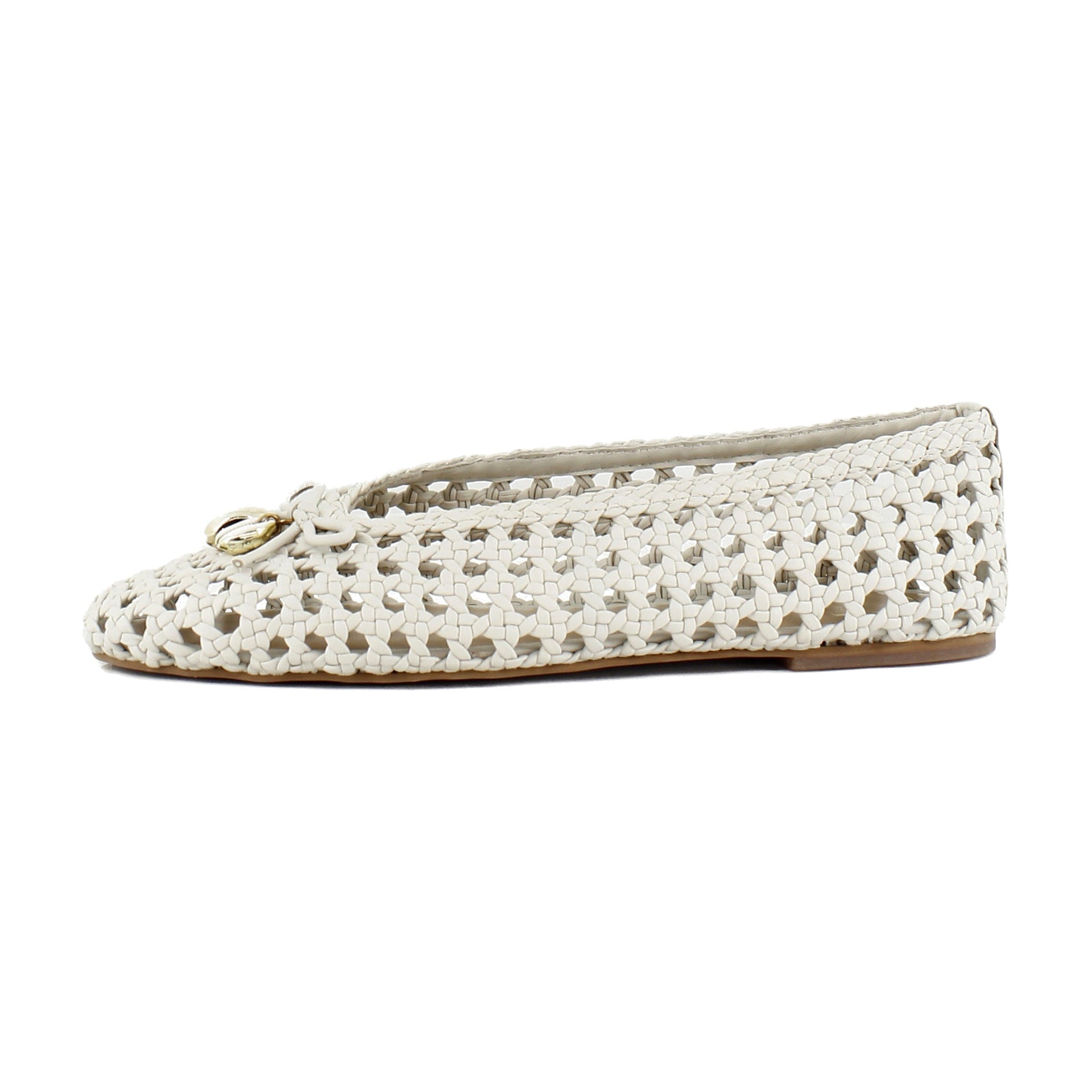 Ivory Woven Leather