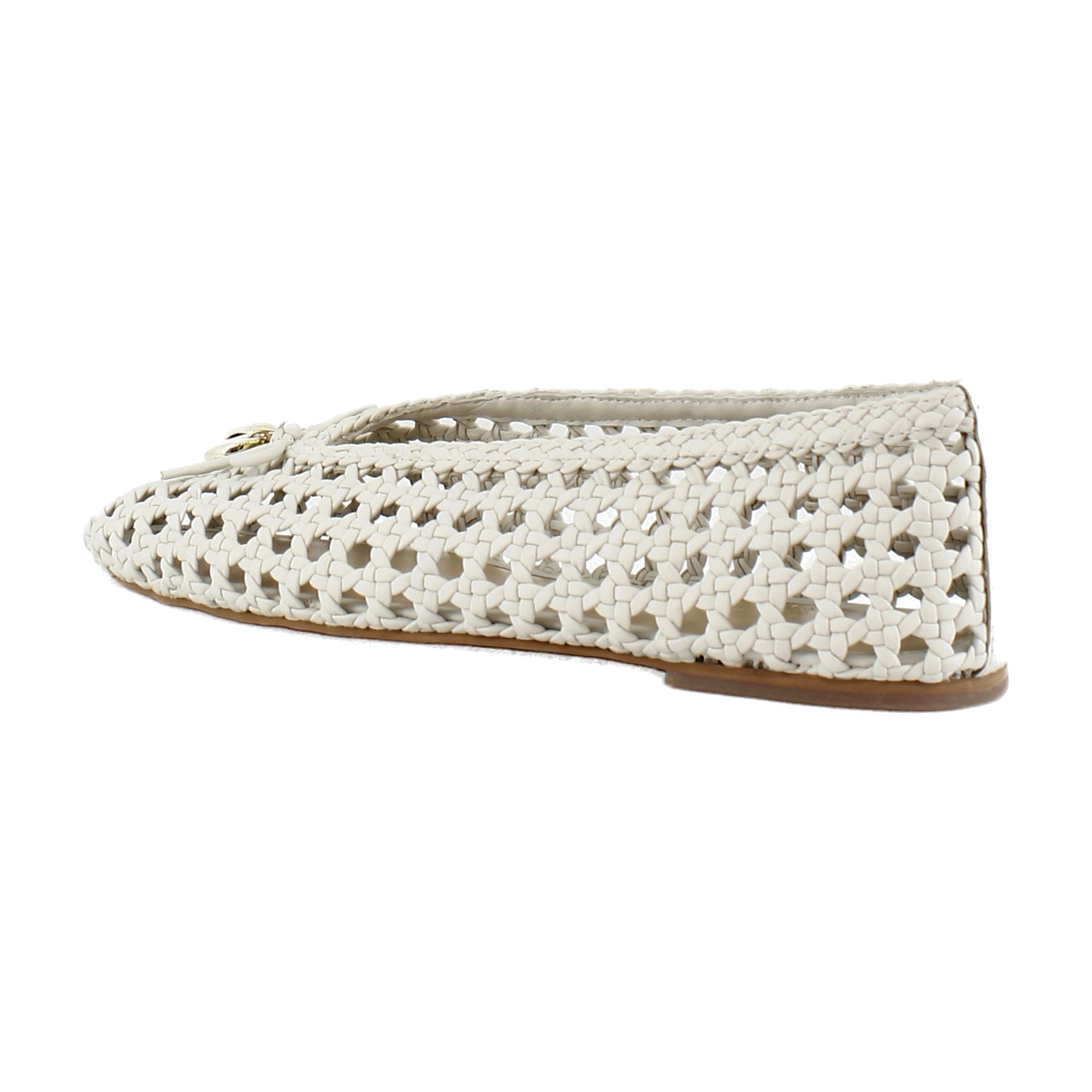Ivory Woven Leather