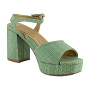 Green Multi Faux Raffia