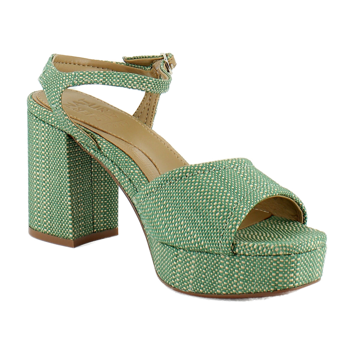 Green Multi Faux Raffia