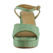 Green Multi Faux Raffia