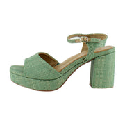 Green Multi Faux Raffia